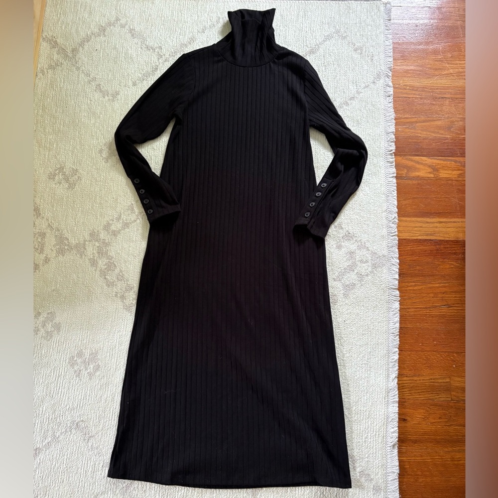 The Nines by Hatch black turtleneck maternity dress